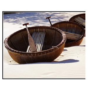 Barco Coracle de bambú duradero para remo y Pesca de alta calidad y seguro hecho en Vietnam - Product Image 1