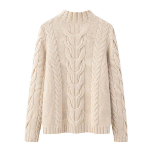 Twisted Flower Pullover para mujer Suéter grueso Suéter de invierno para mujer - Product Image 1