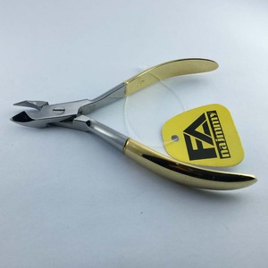 คีมตัดหนังที่ตัดเล็บทำจากสแตนเลสสตีลด้ามชุบทองครึ่งชิ้น - Product Image 3