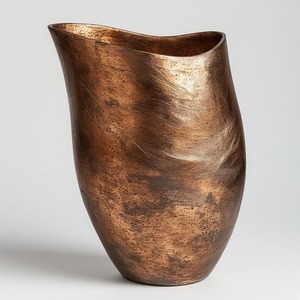 Jarrón de hierro hecho a mano con acabado mate y curvas artísticas diseñado para casas premium y conceptos de decoración de interiores elegantes - Product Image 6