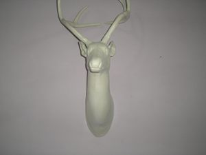 Tête de cerf cerf coulée d'aluminium fait à la main en métal mural petite Gazelle Sculpture tenture murale décor à la maison - Product Image 4