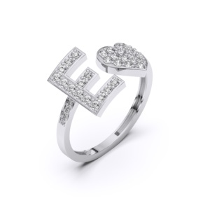 0.50กะรัต F-G/VS Lab growed round Diamond GOLD Solid ''Pave set แหวนหมั้น for เธอสัญญาแหวนเพชร - Product Image 3