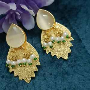 Top Indian Manufacturer Latest Design Gold Plated Multi Color <b>Pearl</b> <b>Earrings</b> Set Women's Ethnic - Product Image 1