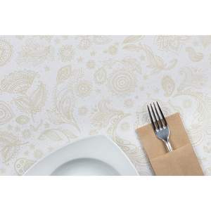 Tovaglia Bianca 120x120cm con Stampa Yakarta, Novotex TNT, 150 Pezzi, B2B - Product Image 1