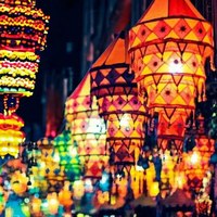 Lampes de mariage colorées faites à la main pour la décoration, Festival/Diwali/fête lanternes bohèmes lampes tentures de tente lustres de jardin