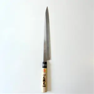 HIDARI-cuchillos de acero al carbono hechos a mano para profesionales, Shirogami n. ° 2, de Sashimi, hechos a mano, hechos en Sakai, Japón
