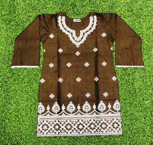 Últimas mujeres Kurti en venta al por mayor señoras pakistaníes Kurti señoras de alta calidad invierno Doria algodón Top cosas de invierno - Product Image 4