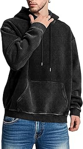 Heavy Weight French Terry Oversized Zip up Hoodie DTG Print Acid Washed Hoodie Hombres Double Hood Boxy Oversized Hoodie para hombres - Product Image 2
