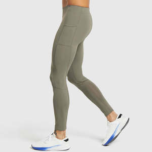 Leggings de compression pour hommes sur mesure, best-sellers, multicolores, en polyester, pour la gym, avec logo imprimé, taille élastique, résistants à l'eau - Product Image 4