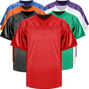 Camisetas de Fútbol Americano Personalizadas, Sublimadas, Cortas, Transpirables, 100% Poliéster, Malla Deportiva, Uniforme Deportivo de Práctica, Negro - Product Image 1