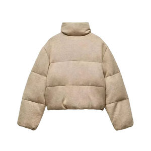 Veste matelassée d'hiver pour homme à logo personnalisé, coupe slim, col montant et logo frontal - Nouveau style tendance, vente en gros - Product Image 1