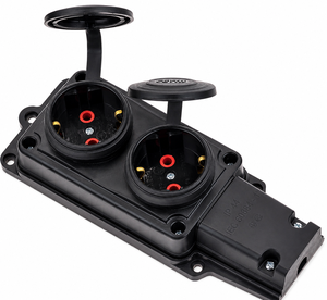 Enchufe Schuko Doble IP44 16A 250V – Monofásico con Conexión a Tierra - Product Image 1