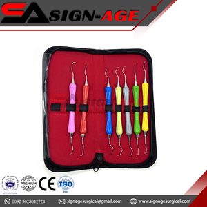 Dental Scaler Set 7 Piece Gracey Curette Kit Periodontal & <b>Tooth</b> Cleaning Scalers CE Approved by Sign-Age Surgical - Product Image 6