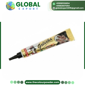 Tubes de henné naturel pur, ingrédients à base de plantes, finition noir foncé, non allergique, 12 cônes / 10 tubes par paquet, pour les artistes professionnels - Product Image 2