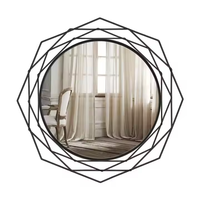 Miroir mural en métal de haute qualité au design moderne et artistique, cadre artisanal haut de gamme, personnalisable, durable, unique, respectueux de l'environnement, idéal pour les mariages