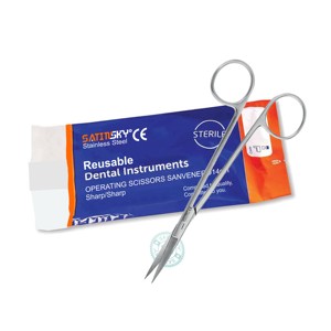Tijeras Deaver Rectas Afiladas/Planas de Carburo de 14 cm, Tijeras Dentales y Quirúrgicas de Acero Inoxidable Fabricadas con AISI 420 - Product Image 4