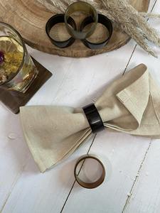 Servilleteros de Cuerno de Búfalo, Porta Servilletas Redondos para Hoteles de Lujo, Restaurantes y Mesas de Boda, Alta Calidad - Product Image 3