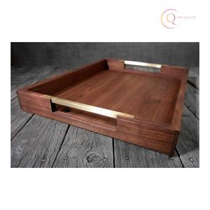 Plateau de service élégant en bois pour servir des aliments et des boissons, ajoute un charme naturel à votre table - Product Image 6