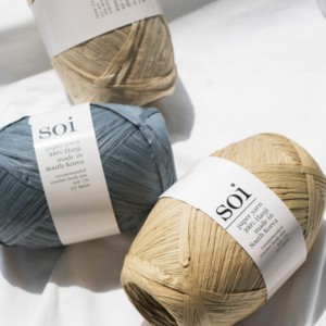Vente en gros de fil de crochet en papier coréen Soi (200g) fil à tricoter de haute qualité pour l'artisanat - Product Image 3