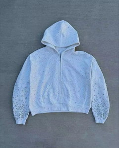 เสื้อฮู้ดสตรีทแวร์ฤดูหนาว 2025 ลดราคาพิเศษ คุณภาพสูง ผ้าฝ้ายฟลีซ 100% ประดับคริสตัลเต็มตัว ระบายอากาศได้ดี แห้งเร็ว - Product Image 2