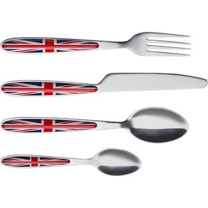 Juego de 4 cubiertos de acero inoxidable, mesa de cocina ideal para uso doméstico y hotelero, cubiertos acabados chapados en color plateado, mango de color púrpura - Product Image 4