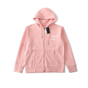 เสื้อสเวตเตอร์มีฮู้ดสำหรับผู้ชายทรงโอเวอร์ไซส์ผ้าคอตตอนมีซิปออกแบบโลโก้ได้ตามต้องการ - Product Image 2