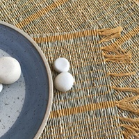 Vente en gros Napperon tissé à la main en jonc de mer/bambou Accessoires de cuisine Décoration de table
