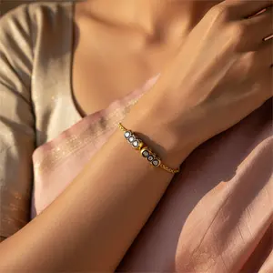 Colliers en perles plaqués or pour femmes avec diamants, bijoux fins élégants, cadeau - Product Image 2