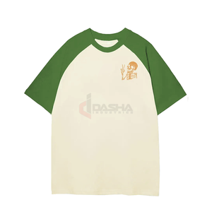 Camiseta de gran tamaño para hombre de calidad de lujo 100% algodón Rib O-cuello Drop Shoulder Streetwear estilo personalizado Logo diseño 200 Gram Jersey - Product Image 3