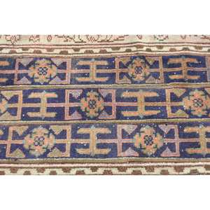 Classique bleu vert 2.7 X 3.1ft grande surface tapis turc laine Latex support écologique Patchwork salle à manger Rectangle espace - Product Image 5