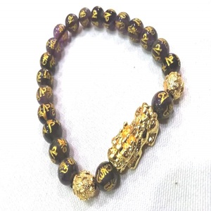 สร้อยข้อมือหินกึ่งมีค่าสีเขียว Aventurine pixiu unisex ทำด้วยมือมั่งคั่งและการป้องกันความมั่งคั่งขอให้โชคดีงานฝีมือหินกึ่งมีค่า - Product Image 5
