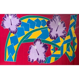 100% rayón de una pieza Floral Bikini Sarong pintado a mano traje de baño amplia selección de colores adornos al por mayor playa Sarong estampado - Product Image 2