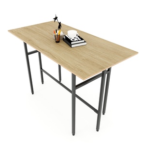 โต๊ะยืนทันสมัยไม้อัดเมลามีนด้านบนและขาเหล็ก-ต้องประกอบ (STD68034) - Product Image 1