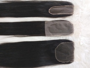 Kim Closure Bone Straight Density 180% Precio barato Cutícula alineada Virgen Remy Raw Hair Cabello humano vietnamita Doble dibujado - Product Image 3