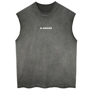 Custom Men's Gym Tank <b>Tops</b> Sleeveless T-Shirt <b>Vest</b> <b>Tops</b> for Men Vintage Acid Wash <b>Oversized</b> Tank <b>Top</b> - Product Image 1