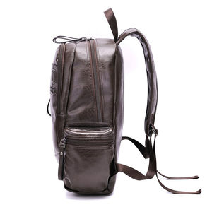 Custom Logo Print Large <b>Travel</b> Leather Backpack Hot Selling Accept Custom Logo Waterproof Leather Backpack - Product Image 3