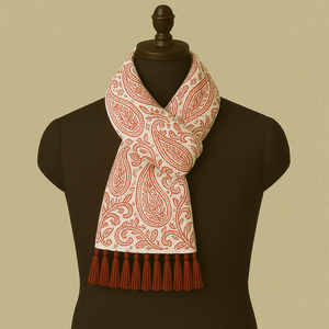 Étole rectangulaire longue beige de qualité supérieure 100% laine, broderie à pois, légère, séchage rapide, respirante, réversible, hiver - Product Image 1