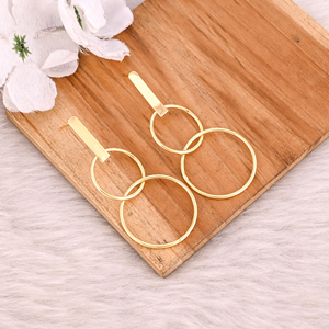 Vente en gros de 25 paires de boucles d'oreilles rondes en laiton plaqué or jaune, cadeau unique, bohème, bijoux faits à la main, boucles d'oreilles de mode - Product Image 5