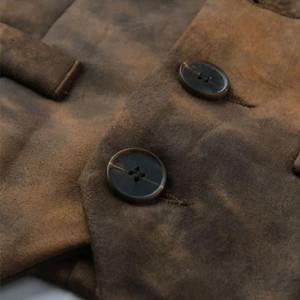 Chaleco de traje sólido transpirable ecológico de cuero de vaca Retro para hombre, chaleco de estilo vaquero occidental - Product Image 6