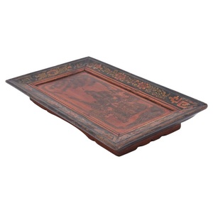 Plateau et plateau de service en bois naturel fait main, modèle LMA03, fabriqué dans l'Uttar Pradesh par LAMETIERARTZ - Product Image 1