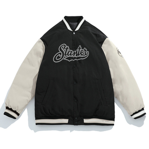 Custom Jean Varsity Jacket 100% algodón de manga larga Ropa de hombre Streetwear Custom Denim Jacket - Product Image 6