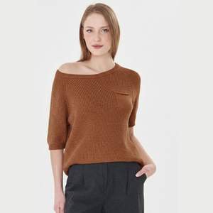 Suéter de Punto para Mujer, 100% Algodón Orgánico, Holgado, Transpirable, Suave y Cálido - Product Image 1