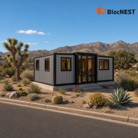 Maison conteneur extensible BlocNEST, bungalow préfabriqué modulaire au design moderne pour la vie de famille et les vacances