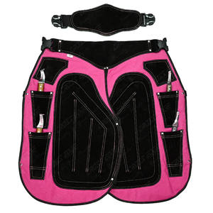 Meilleure vente tablier de forgeron en cuir chape en toile ceinture réglable avec boucle soutien du dos ceinture en mousse double sangles de jambe doublure en maille - Product Image 3