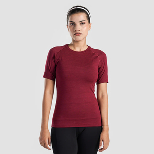 Camiseta Deportiva de Compresión Transpirable para Mujer, Personalizada, con Técnicas de Impresión de Pedrería, para Todas las Temporadas, OEM/ODM - Product Image 6