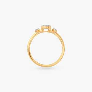 Forever Gleam Lab Grown Diamond Ring Elegant Timeless Anniversary Engagement Gift 18K <b>Yellow</b> Gold - Product Image 3