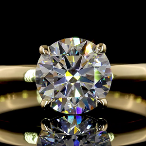 แหวนหมั้นเพชรทรงกลม 1.20 กะรัต ทองคำขาว 14K งานฝีมือสุดหรูสำหรับเจ้าสาว - Product Image 3