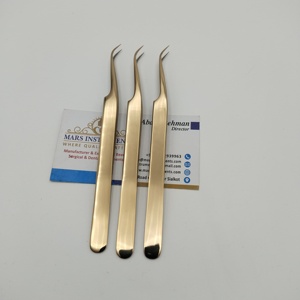 แหนบต่อขนตาแบบมืออาชีพหัวต่อขนตาทำจากสเตนเลสสตีลพรีเมียม - Product Image 2