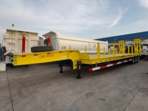 Semirremolque de Plataforma Baja RHINOX de 100 Toneladas, Cuatro Ejes de Hierro con Suspensión Cantilever, Dos Líneas 16*3*1.9m, China - Product Image 6