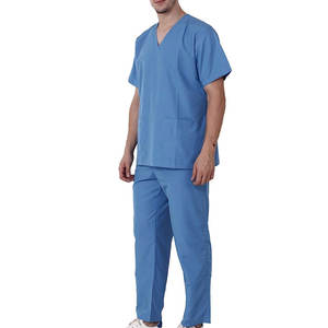 Ensemble de blouses médicales pour hommes sur mesure, fabriqué par une manufacture à la mode, avec un haut à manches courtes et col rond, un pantalon de jogging, ensemble de blouses médicales élastiques - Product Image 5